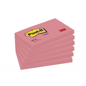 POST-IT® Haftnotizen 655-PNK 6 Blöcke à 100 Blatt 76 x 127 mm pink