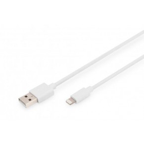 DIGITUS Anschlusskabel Lightning auf USB A 2 m MFi-zertifiziert  weiß