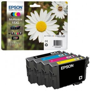 EPSON Tinte 18XL Multipack schwarz, cyan, magenta, gelb