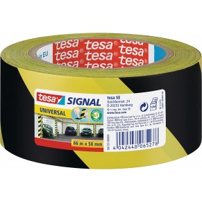 TESA Markierungsband 5813 1 Rolle 50 mm x 60 m schwarz/gelb