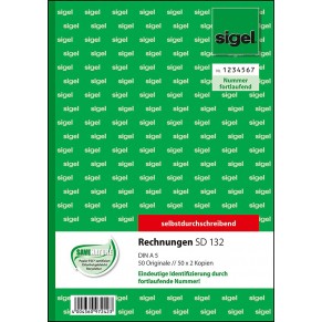 SIGEL Rechnung SD132 A5 3 x 50 Blatt