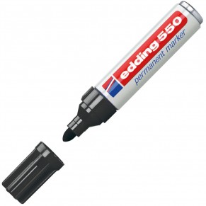 EDDING Permanentmarker 550 mit Rundspitze 3-4 mm schwarz