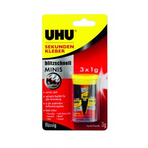 UHU Sekundenkleber Minis 3 x 1 g