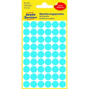 AVERY ZWECKFORM Markierungspunkte 3142 270 Stück permanent Ø 12 mm blau