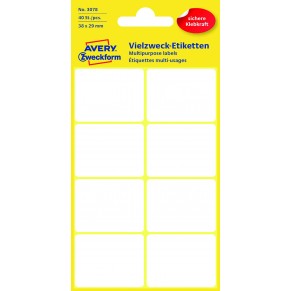 AVERY ZWECKFORM Vielzwecketiketten 3078 40 Stück 38 x 29 mm weiß