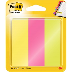 POST-IT® Page Marker 671/3 3 x 100 Blatt 25 x 76 mm farbig sortiert