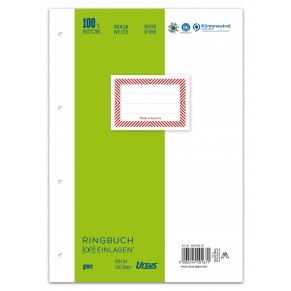 URSUS Ringbucheinlagen A4 100 Blatt 70 g/m² glatt hochweiß