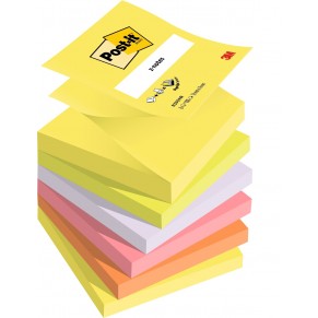 POST-IT® Haftnotizen Z-Notes R330NR 6 Blöcke à 100 Blatt 76 x 76 mm mehrfarbig