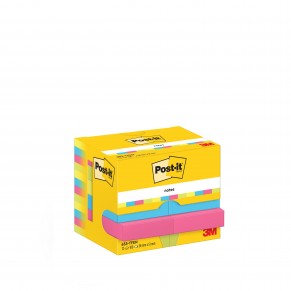 POST-IT® Haftnotizen 653TFEN 12 Blöcke à 100 Blatt 51 x 38 mm farbig sortiert