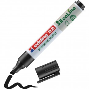 EDDING Permanentmarker EcoLine 22 mit Keilspitze 1-5 mm schwarz