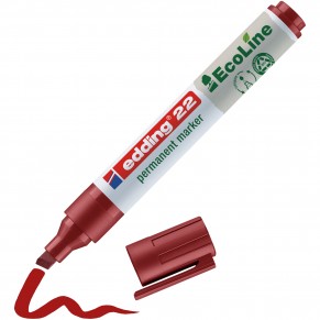 EDDING Permanentmarker EcoLine 22 mit Keilspitze 1-5 mm rot