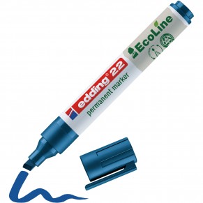 EDDING Permanentmarker EcoLine 22 mit Keilspitze 1-5 mm blau