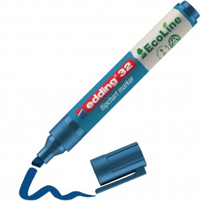 EDDING Flipchartmarker EcoLine 32 mit Keilspitze 1-5 mm blau