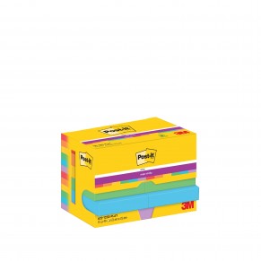 POST-IT® Haftnotizen Super Sticky 622-12SS-PLAY 12 Blöcke à 90 Blatt 47,6 x 47,6 mm mehrfarbig