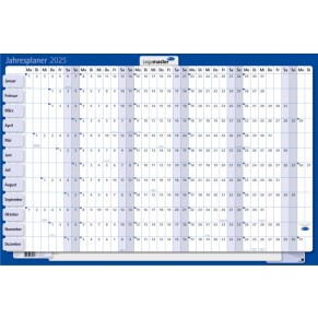 LEGAMASTER Jahresplaner 60 x 90 cm horizontal 400 g/m² folienkaschiert 2025