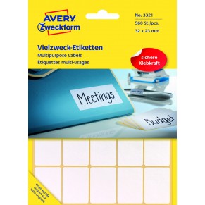 AVERY ZWECKFORM Mini-Organisationsetiketten 3321 3,2 × 2,3 cm 560 Stück weiß