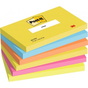 POST-IT® Haftnotizen 655TFEN 6 Blöcke à 100 Blatt 127 x 76 mm farbig sortiert