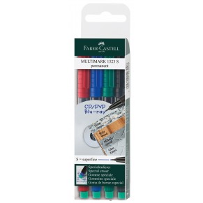 FABER-CASTELL OHP-Stift Multimark 1523 permanent S 4er Etui