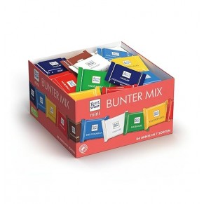 RITTER SPORT Mini-Schokoladen Bunter Mix 84 Stück