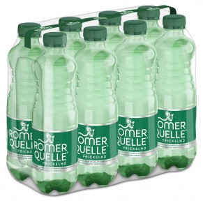 RÖMERQUELLE Mineralwasser prickelnd 8 Flaschen à 0,5 Liter