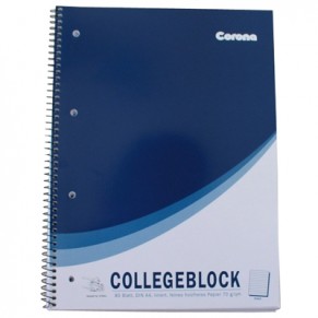 A-SERIES Collegeblock DIN A5 80 Blatt 70 g/m² liniert