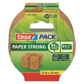 TESA Verpackungsklebeband ecoLogo Papier 38 mm x 25 m braun