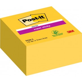 POST-IT® Haftnotizwürfel Super Sticky 2028-S 350 Blatt 76 x 76 mm gelb