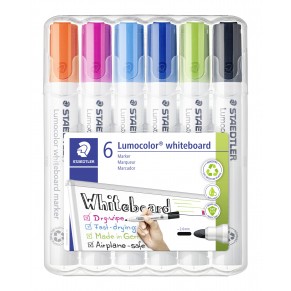 STAEDTLER Whiteboardmarker Lumocolor® 351 WP6 6 Stück im Etui mit Rundspitze mehrfarbig