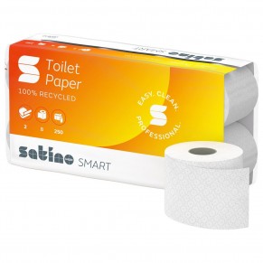 SATINO Toilettenpapier Smart 64 Rollen à 250 Blatt 2-lagig weiß