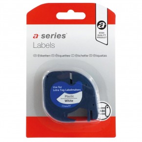 A-SERIES Schriftband für DYMO LT 91221 12 mm schwarz auf weiß