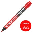 PILOT Permanentmarker 4010 SCA-100 1 mm Rundspitze 10+2 Stück rot