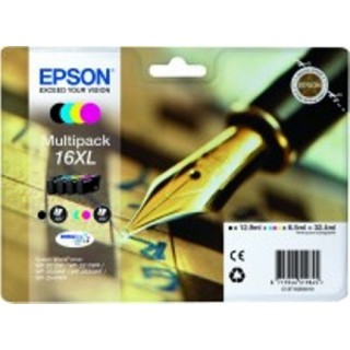 EPSON Tinte Multipack Nr. 16XL 4 Stück schwarz, cyan, magenta, gelb
