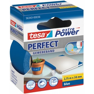 TESA Gewebeband 56343 Extra Power Perfect 38 mm x 2,75 m blau