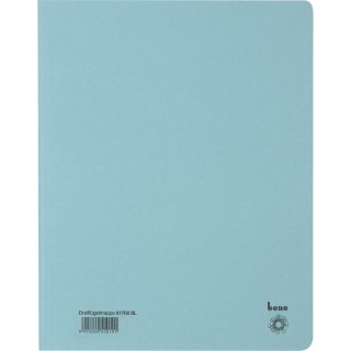 BENE Dreiflügelmappe 81700 A4 aus Recyclingkarton blau