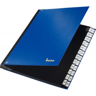 BENE Pultordner 75116 A4 A-Z 24-teilig blau