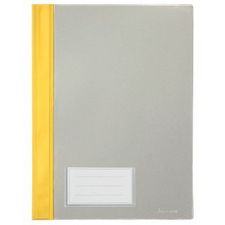 BENE Schnellhefter 281100 DIN A4 mit Einsteckfach und Beschriftungsschild PVC gelb