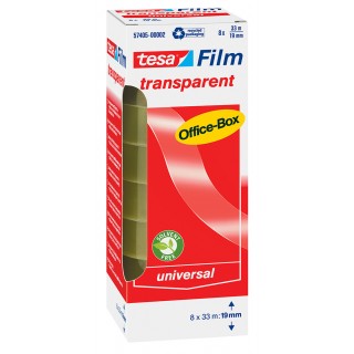 TESA Klebefilm Box 57405 8 Rollen 19 mm x 33 m transparent