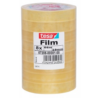 TESA Klebefilm standard 57208 8 Rollen 19 mm x 66 m gelb-transparent