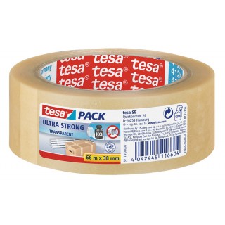 TESA Verpackungsband Ultra Strong 57174 38 mm x 66 m transparent