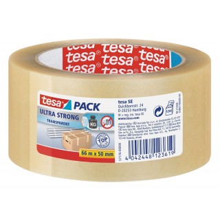 TESA Verpackungsband Ultra Strong 57176 50 mm x 66 m transparent