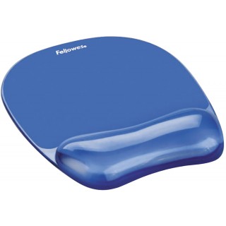 FELLOWES Handgelenkauflage mit Mauspad Crystal Gel blau