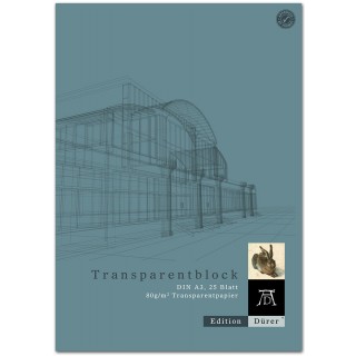 EDITION DÜRER Transparentpapierblock A3 25 Blatt 80 g/m² transparent