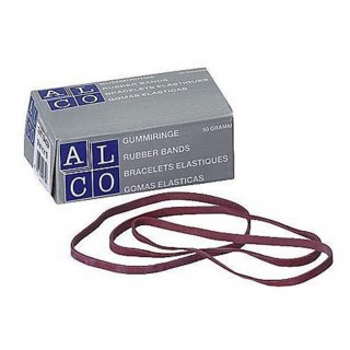 ALCO Gummibänder 150 x 4 mm 50 g rot