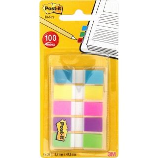 POST-IT® Index Mini 683-5CB 5 x 20 Blatt im Spender 11,9 x 43,2 mm farbig sortiert