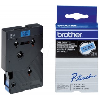 BROTHER Schriftband P-Touch 12 mm x 7,7 m schwarz auf blau