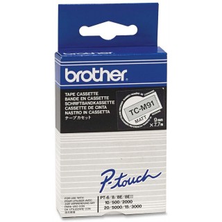 BROTHER Schriftband P-Touch 9 mm x 7,7 m schwarz auf transparent