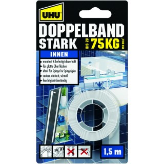 UHU Doppel-Klebeband 46855 150 x 1,9 cm extrastark weiß