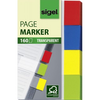 SIGEL Index Haftmarker 5 x 2 cm 160 Stück mehrere Farben