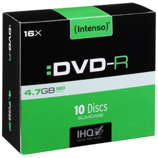 INTENSO DVD-R 10 Stück im Slim Case