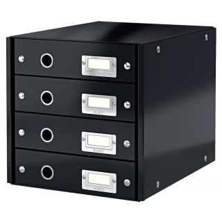 LEITZ Schubladenbox Click & Store 6049 mit 4 Schubladen schwarz